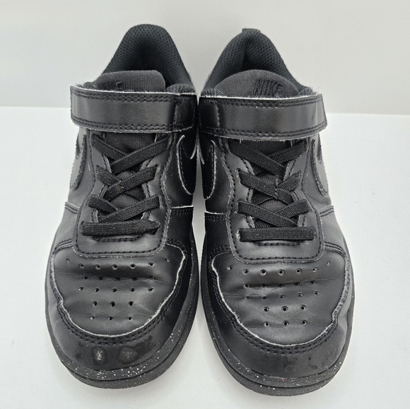 Nike | Court Borough black leather sporty low-top sneakers | Toddler 12.5 - Picture 4 of 11